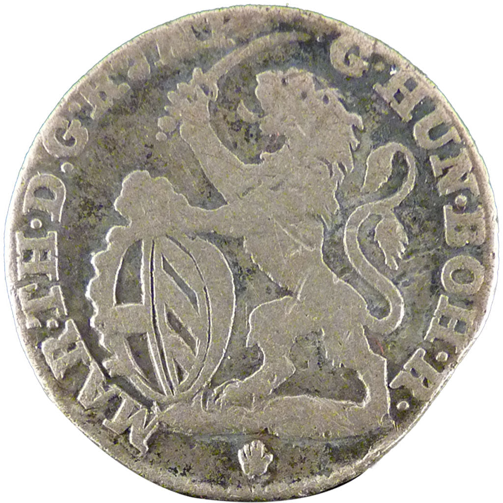 Belgium, Escalin, 1750, Anvers, VF(20-25), Silver, 4.10
