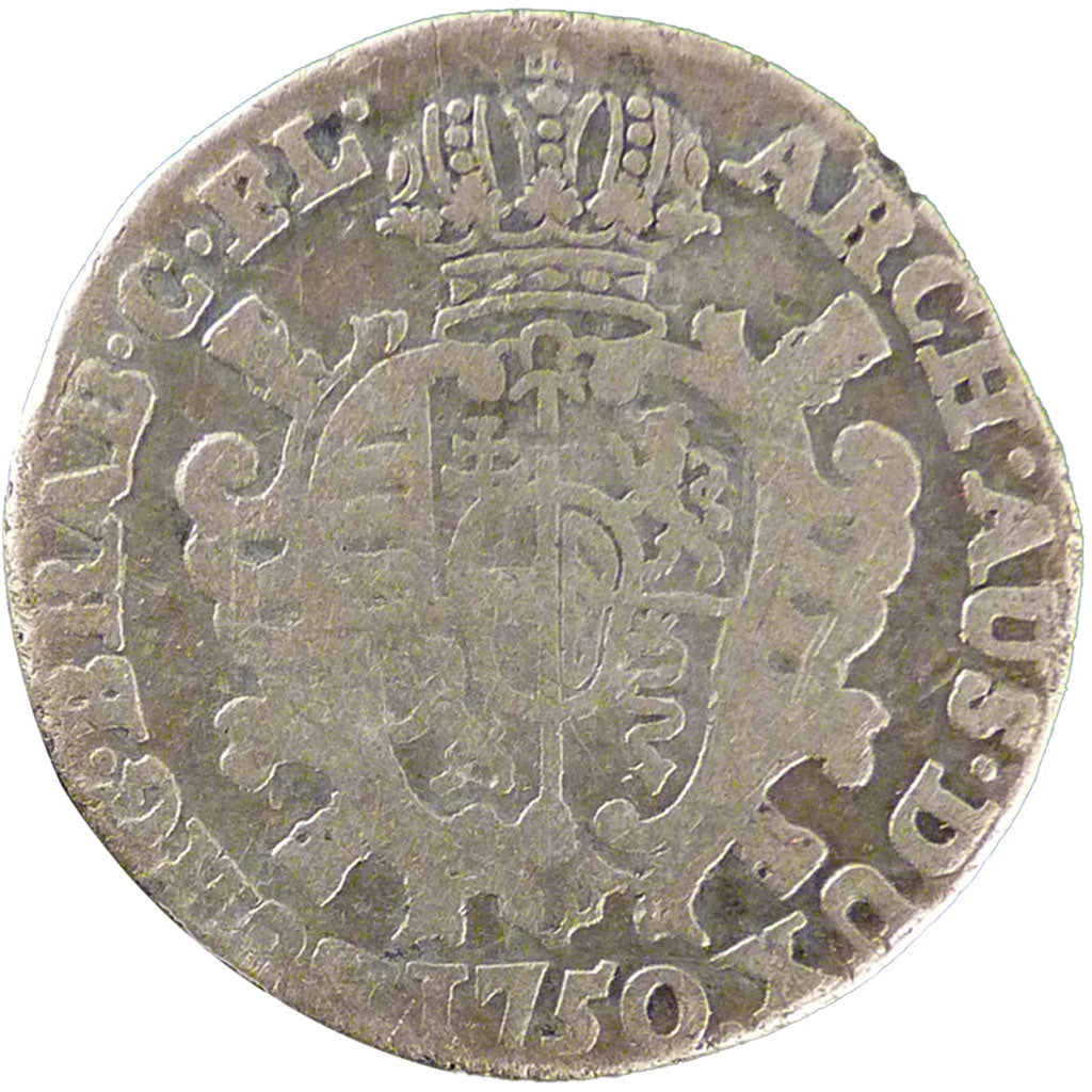 Belgium, Escalin, 1750, Anvers, VF(20-25), Silver, 4.10