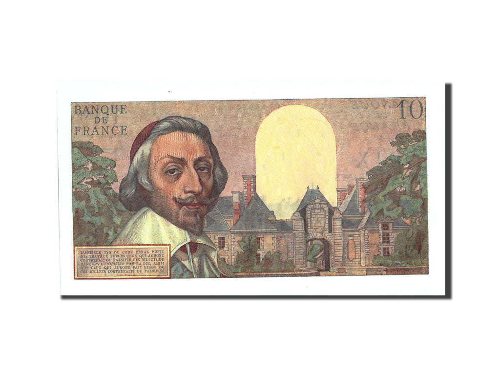 Biljet, Frankrijk, 10 Nouveaux Francs, 10 NF 1959-1963 ''Richelieu'', 1962
