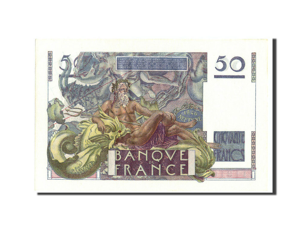 Banknote, France, 50 Francs, 50 F 1946-1951 ''Le Verrier'', 1946, 1946-03-28
