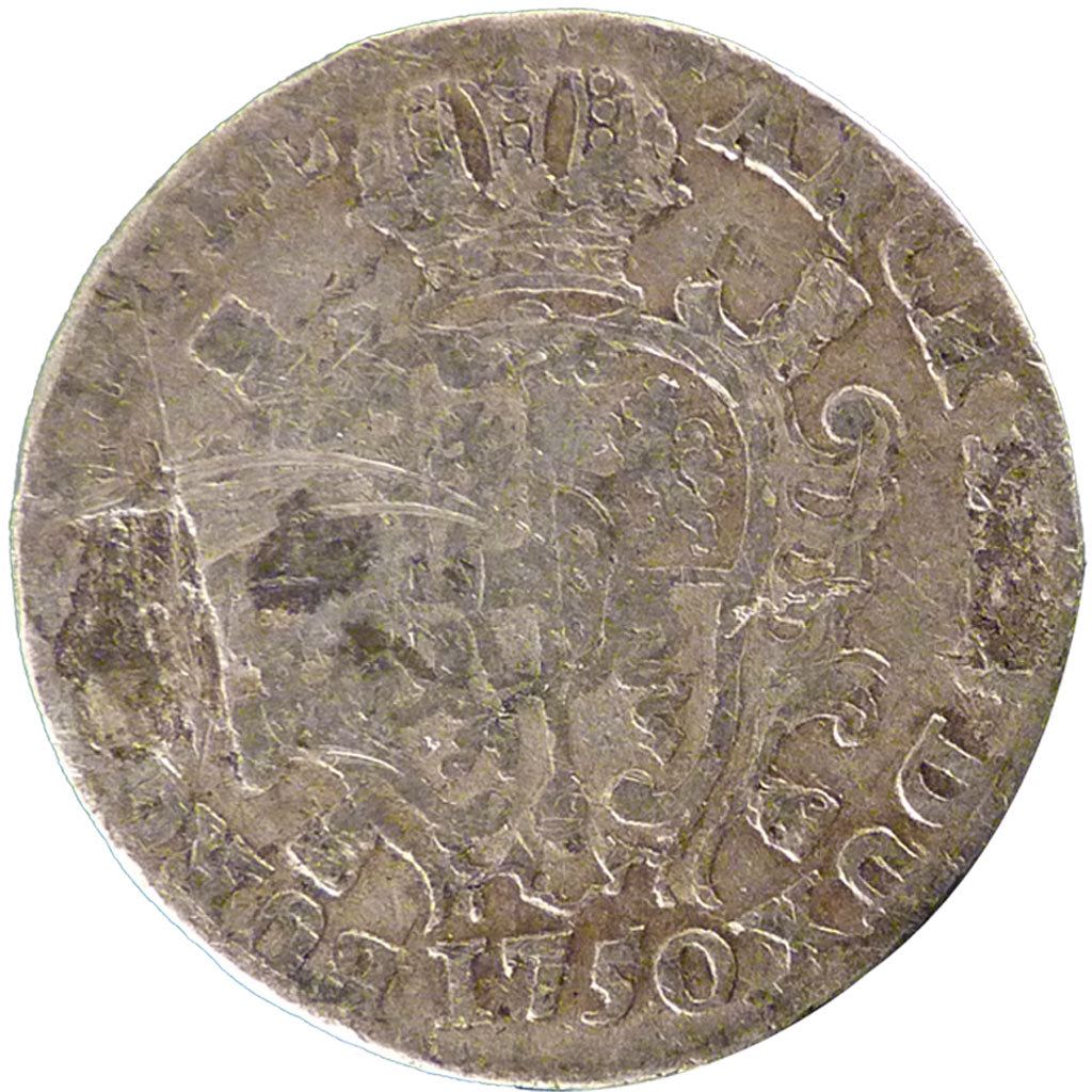 Belgium, Escalin, 1750, Anvers, VG(8-10), Silver, 4.20