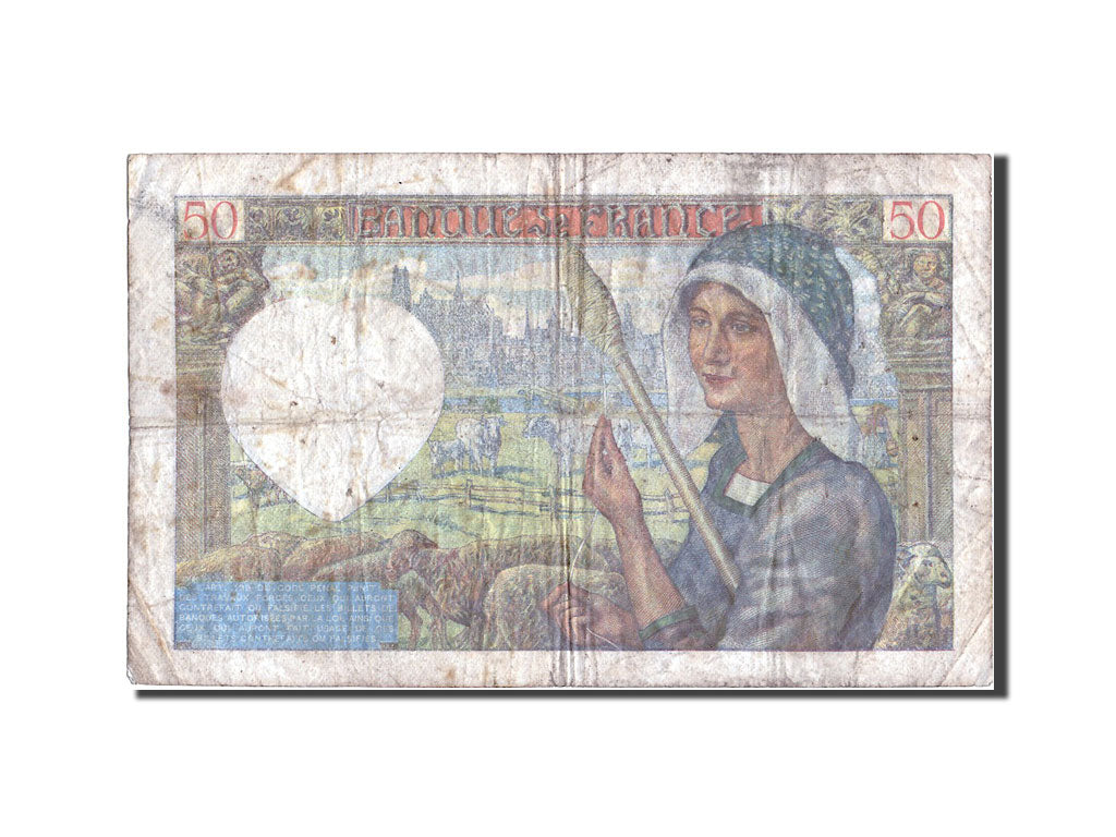 Frankreich, 50 Francs, 50 F 1940-1942 ''Jacques Coeur'', 1940, KM:93, 1940-09...