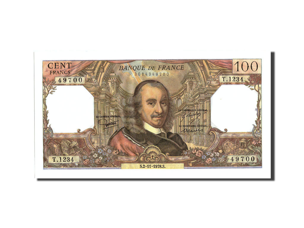 Biljet, Frankrijk, 100 Francs, 100 F 1964-1979 ''Corneille'', 1978, 1978-11-02