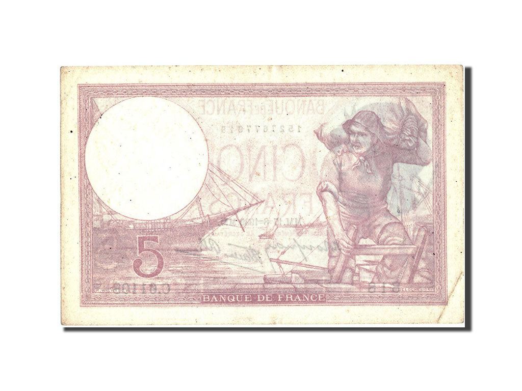 Banknote, France, 5 Francs, 5 F 1917-1940 ''Violet'', 1939, 1939-08-17