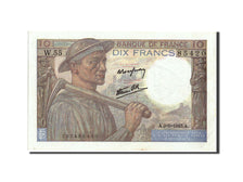 Billete, Francia, 10 Francs, 10 F 1941-1949 ''Mineur'', 1943, 1943-09-09, SC+