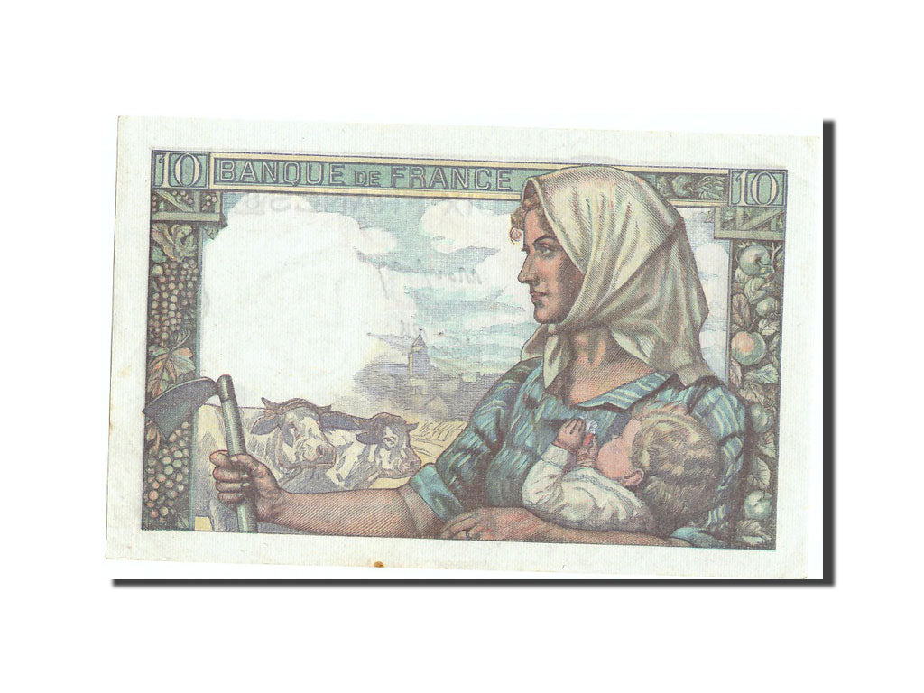 Banknote, France, 10 Francs, 10 F 1941-1949 ''Mineur'', 1943, 1943-09-09