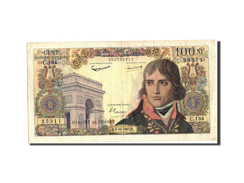 Banknote, France, 100 Nouveaux Francs, 100 NF 1959-1964 ''Bonaparte'', 1961