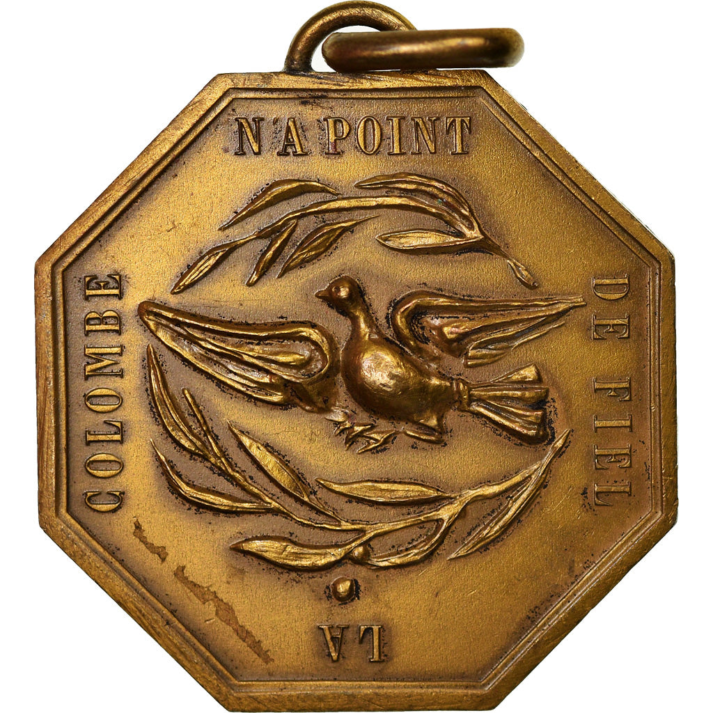 France, Médaille, Voeux, La Colombe n'a Point de Fiel, SUP, Bronze