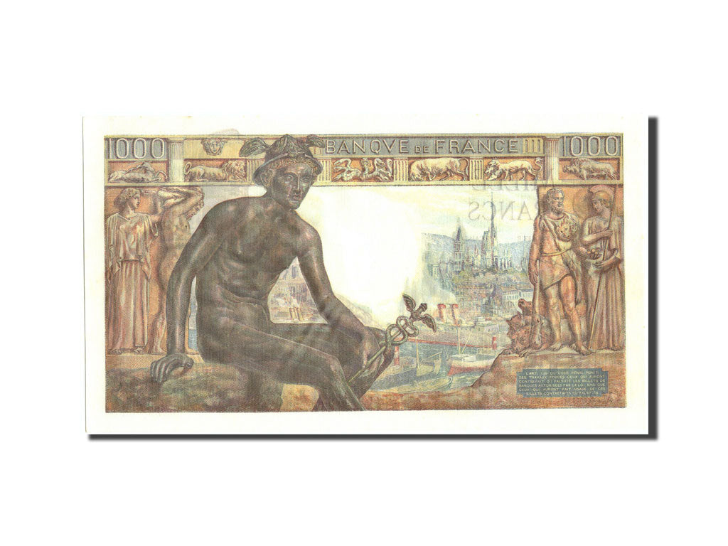 Banknote, France, 1000 Francs, 1 000 F 1942-1943 ''Déesse Déméter'', 1943