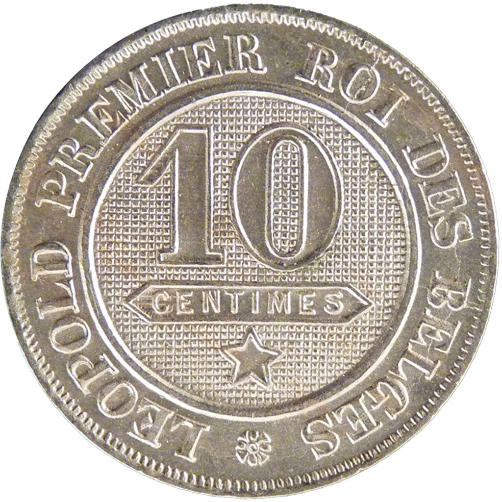 Belgium, 10 Centimes, 1861, AU(55-58), Nickel, 4.40