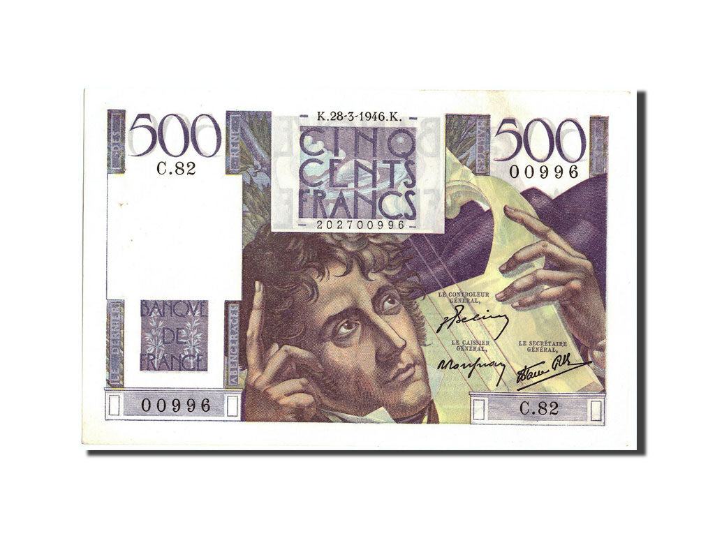 Frankreich, 500 Francs, 500 F 1945-1953 ''Chateaubriand'', 1946, KM:129a, 194...