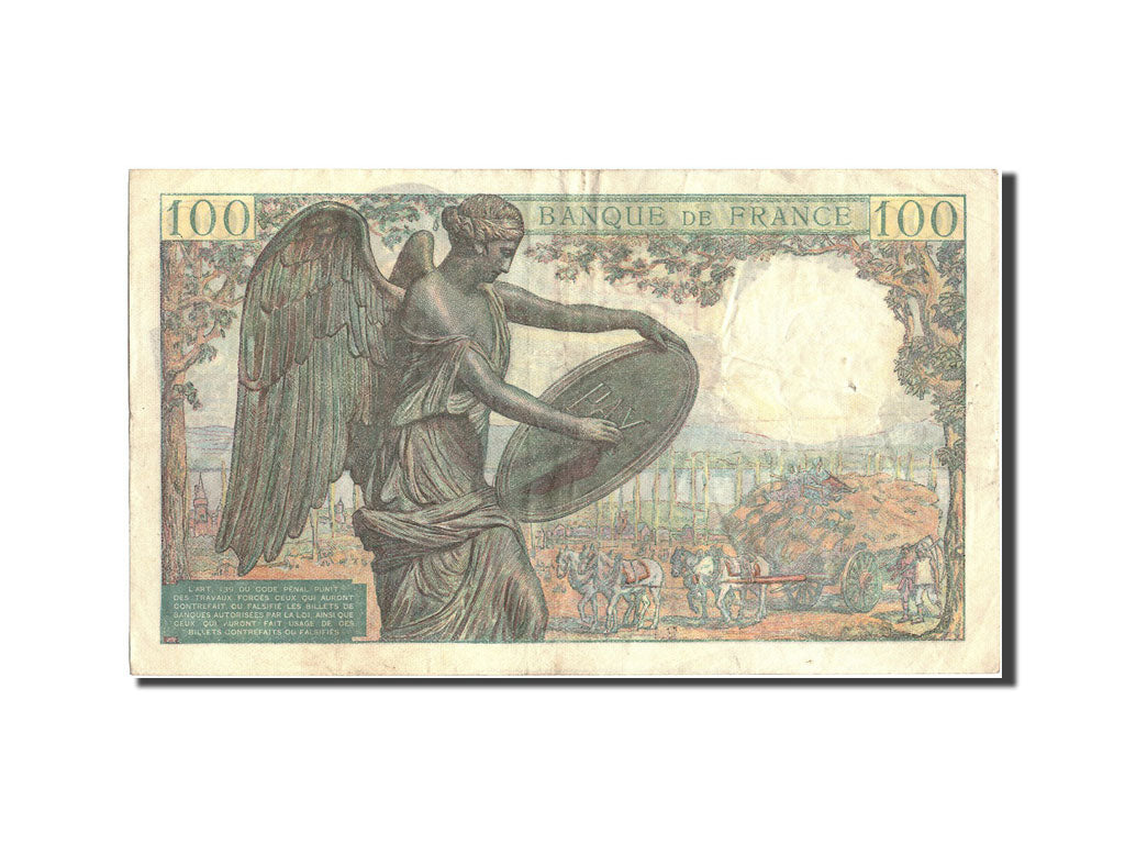 Frankreich, 100 Francs, 100 F 1942-1944 ''Descartes'', 1942, KM:101a, 1942-05...
