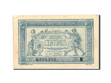France, 50 Centimes, 1917-1919 Army Treasury, 1917, 1917, KM:M1, TTB, Fayette...