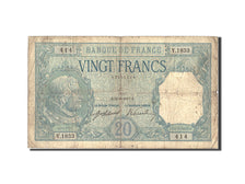 France, 20 Francs, 20 F 1916-1919 ''Bayard'', 1917, KM:74, 1917-03-31, VG(8-1...