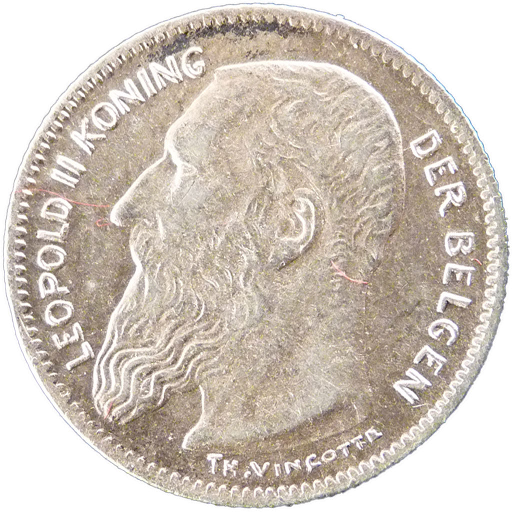 BELGIUM, 50 Centimes, 1907, KM #60.1, AU(55-58), Silver, 2.50