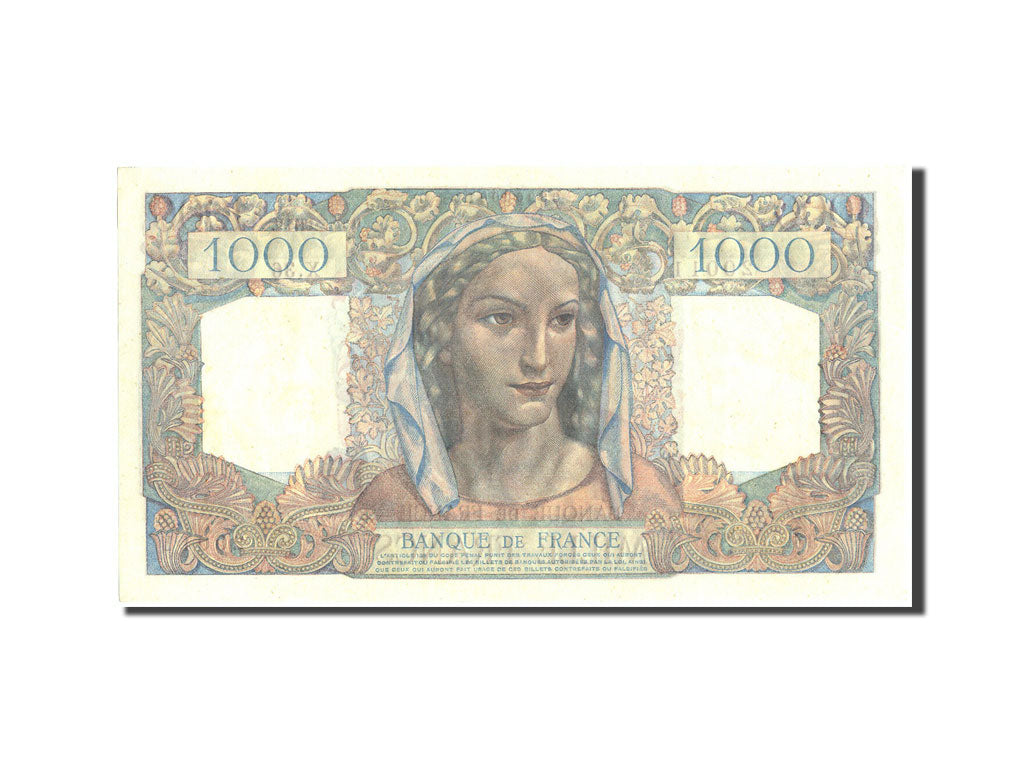 Banknote, France, 1000 Francs, 1 000 F 1945-1950 ''Minerve et Hercule'', 1945
