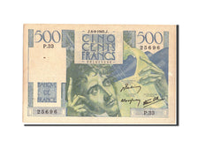 France, 500 Francs, 500 F 1945-1953 ''Chateaubriand'', 1945, KM:129a, 1945-06...