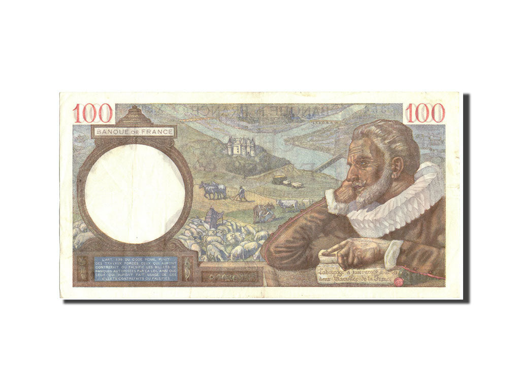 Francia, 100 Francs, 100 F 1939-1942 ''Sully'', 1940, KM:94, 1940-03-14, MBC+...