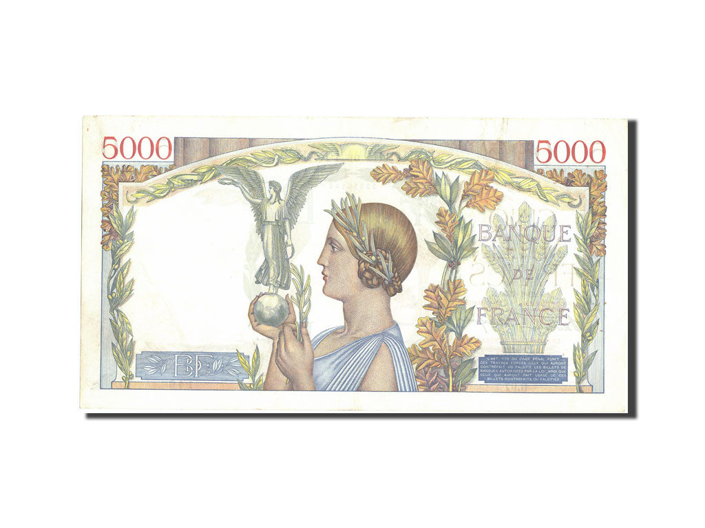 Banconote, Francia, 5000 Francs, 5 000 F 1934-1944 ''Victoire'', 1939