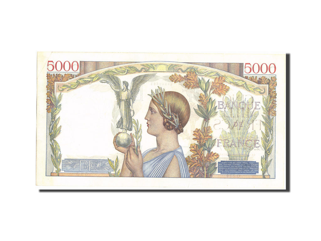 Francia, 5000 Francs, 5 000 F 1934-1944 ''Victoire'', 1939, KM:97a, 1939-10-0...