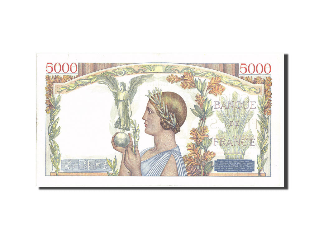 Banknote, France, 5000 Francs, 5 000 F 1934-1944 ''Victoire'', 1939, 1939-09-28