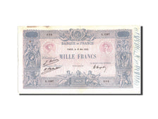 Billete, Francia, 1000 Francs, 1 000 F 1889-1926 ''Bleu et Rose'', 1922