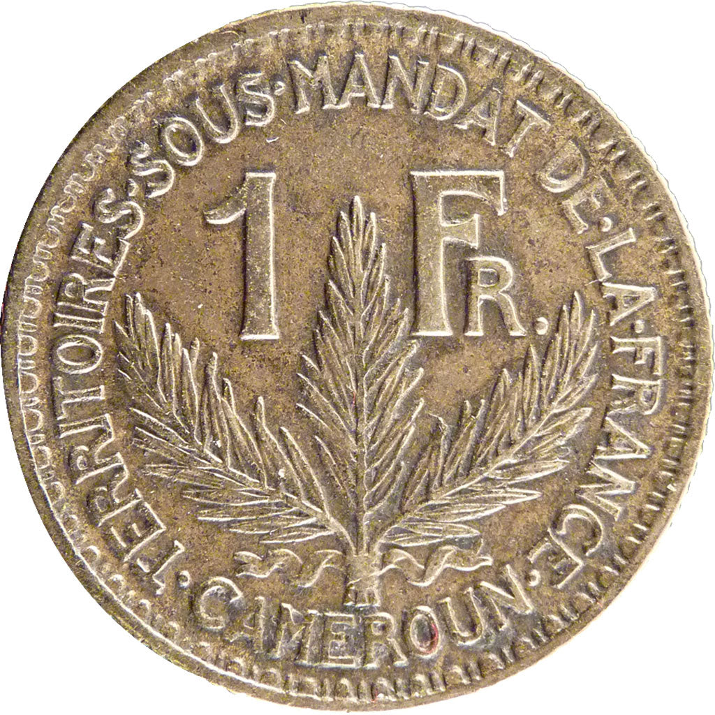 Cameroon, 1 Franc, 1926, EF(40-45), Aluminium-Bronze, Lecompte #8, 5.10
