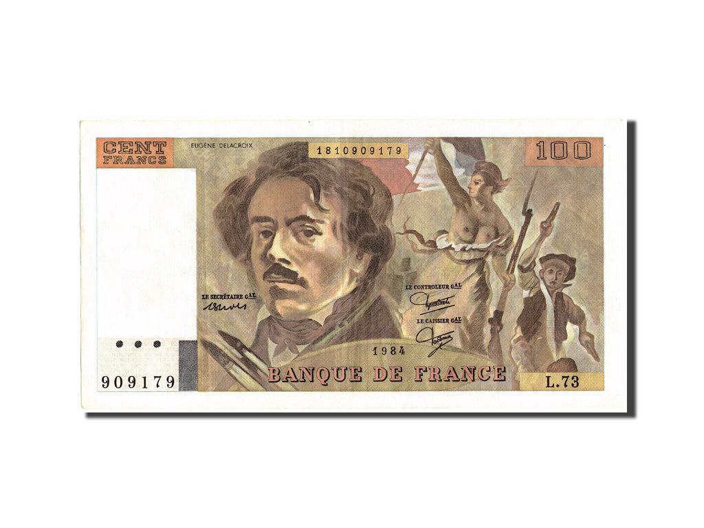 Banknote, France, 100 Francs, 100 F 1978-1995 ''Delacroix'', 1984, 1984