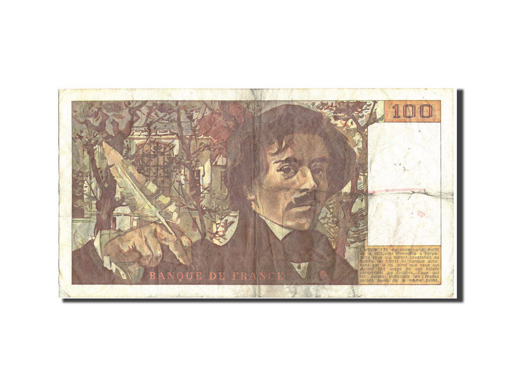 Banknote, France, 100 Francs, 100 F 1978-1995 ''Delacroix'', 1984, 1984