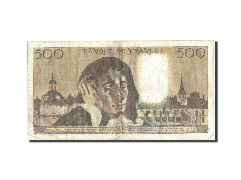 France, 500 Francs, 500 F 1968-1993 ''Pascal'', 1984, KM:156e, 1984-01-05, VF...