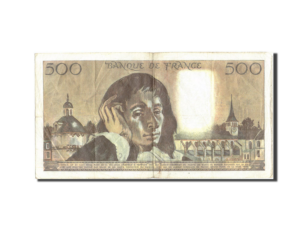 France, 500 Francs, 500 F 1968-1993 ''Pascal'', 1981, KM:156e, 1981-01-08, EF...