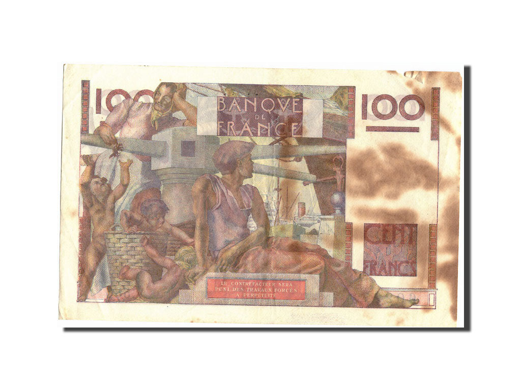 France, 100 Francs, 100 F 1945-1954 ''Jeune Paysan'', 1954, 1954-03-04, KM:12...