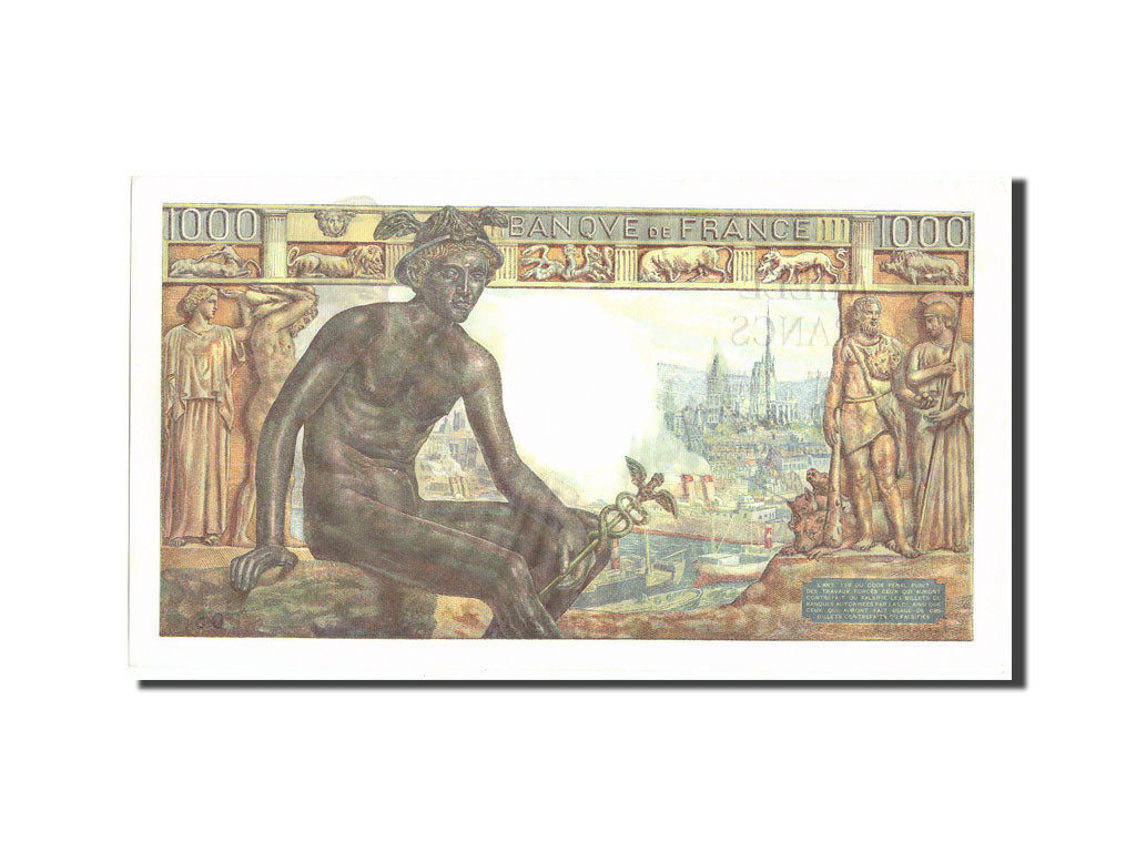 Banknote, France, 1000 Francs, 1 000 F 1942-1943 ''Déesse Déméter'', 1942