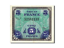 Geldschein, Frankreich, 5 Francs, 1944 Flag/France, 1944, 1944, UNZ-
