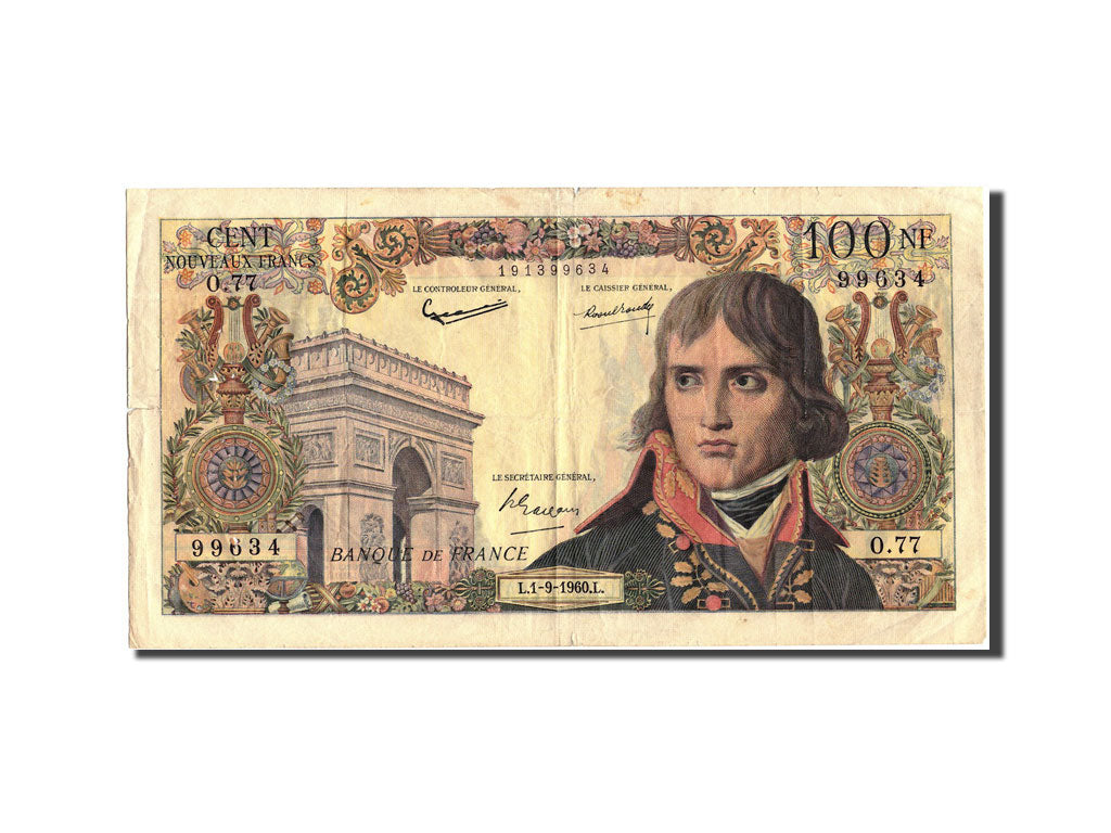 France, 100 Nouveaux Francs, 100 NF 1959-1964 ''Bonaparte'', 1960, KM:144a, 1...