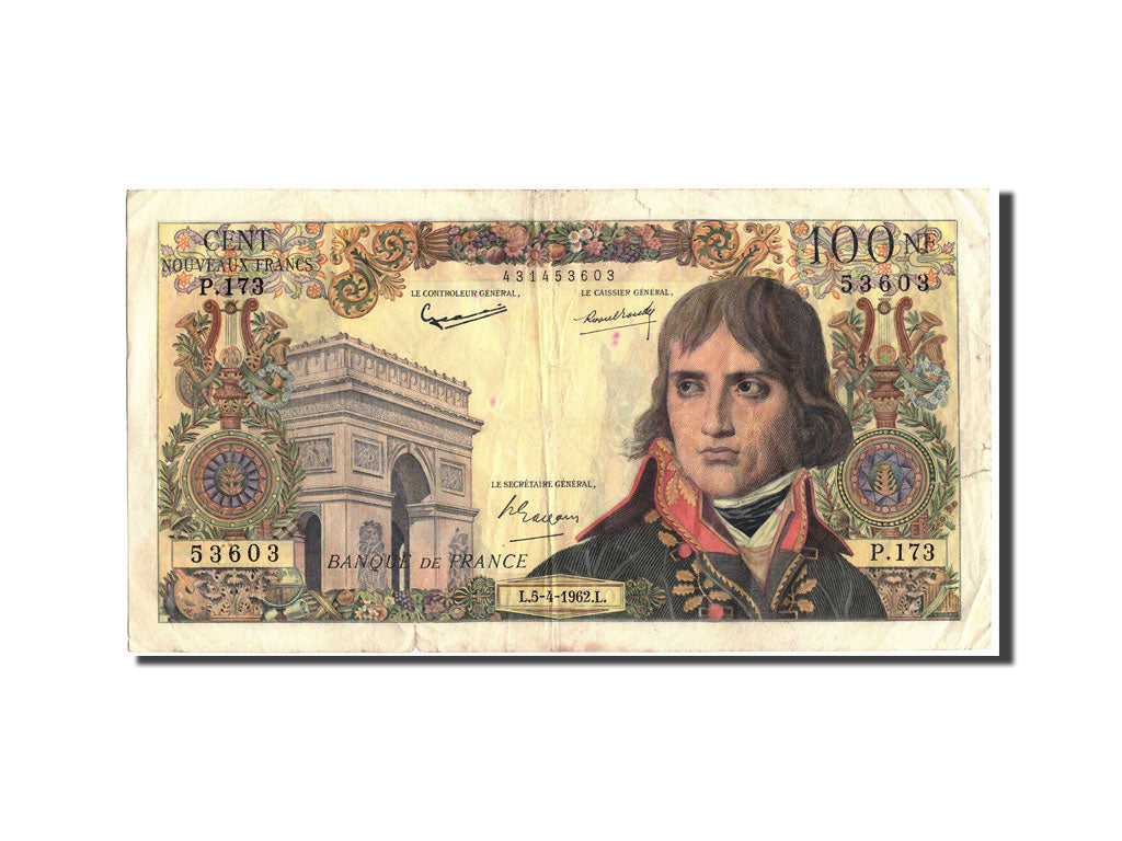Francia, 100 Nouveaux Francs, 100 NF 1959-1964 ''Bonaparte'', 1962, KM:144a,...