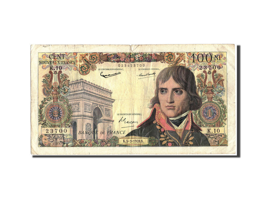 Francia, 100 Nouveaux Francs, 100 NF 1959-1964 ''Bonaparte'', 1959, KM:144a,...