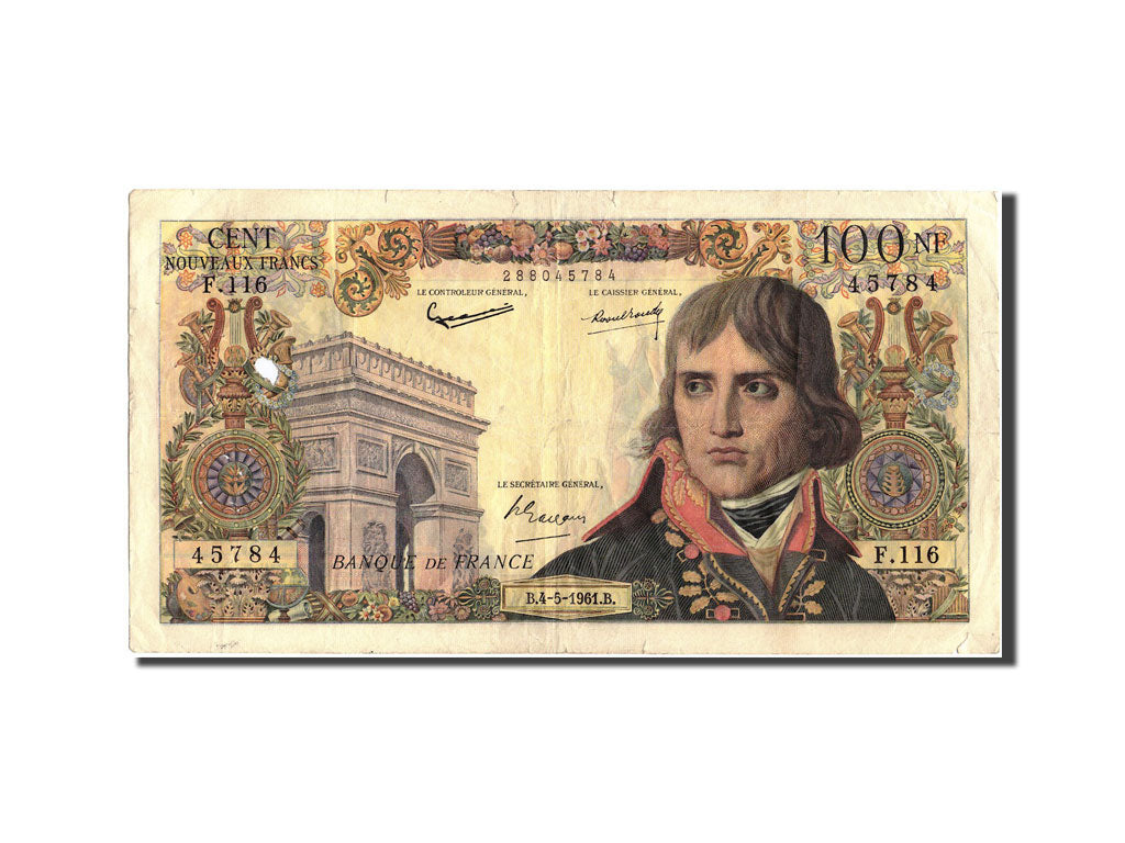 France, 100 Nouveaux Francs, 100 NF 1959-1964 ''Bonaparte'', 1961, 1961-05-04...