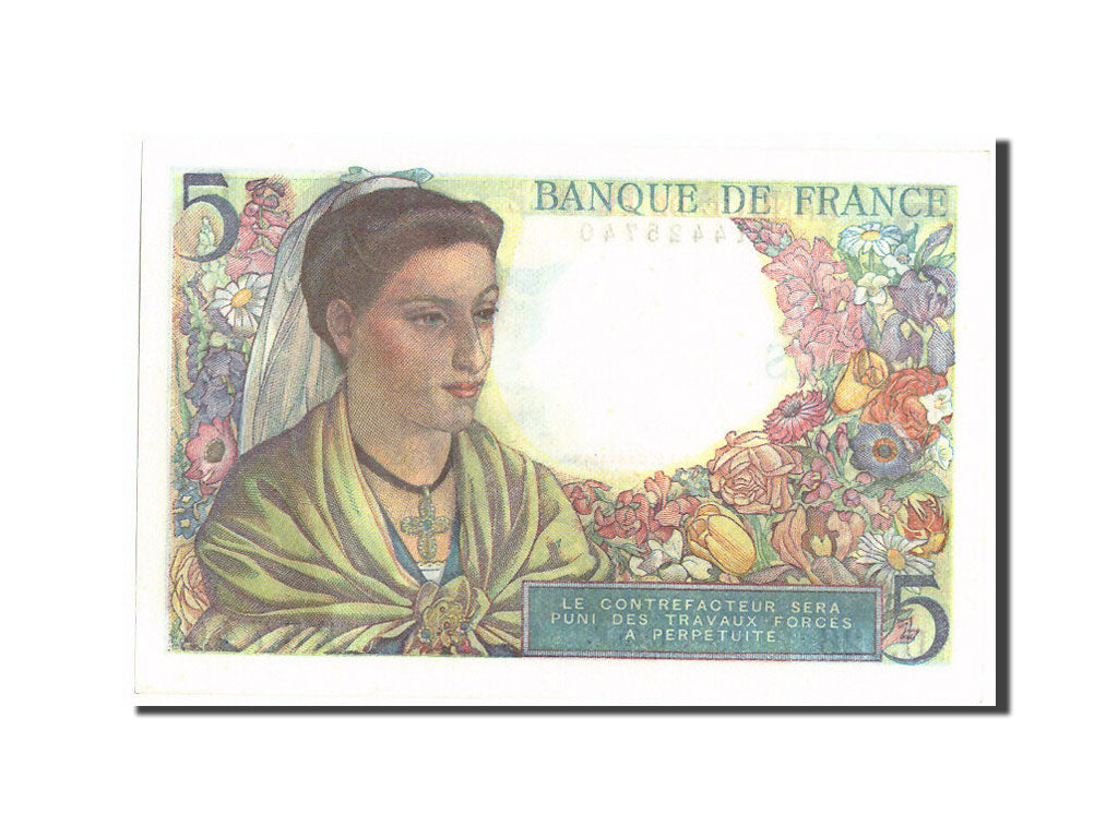 Banconote, Francia, 5 Francs, 5 F 1943-1947 ''Berger'', 1945, 1945-04-05, SPL