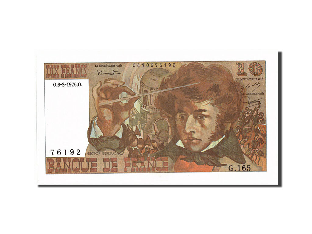 Banconote, Francia, 10 Francs, 10 F 1972-1978 ''Berlioz'', 1975, 1975-03-06, BB