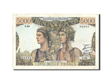 Geldschein, Frankreich, 5000 Francs, 5 000 F 1949-1957 ''Terre et Mer'', 1951