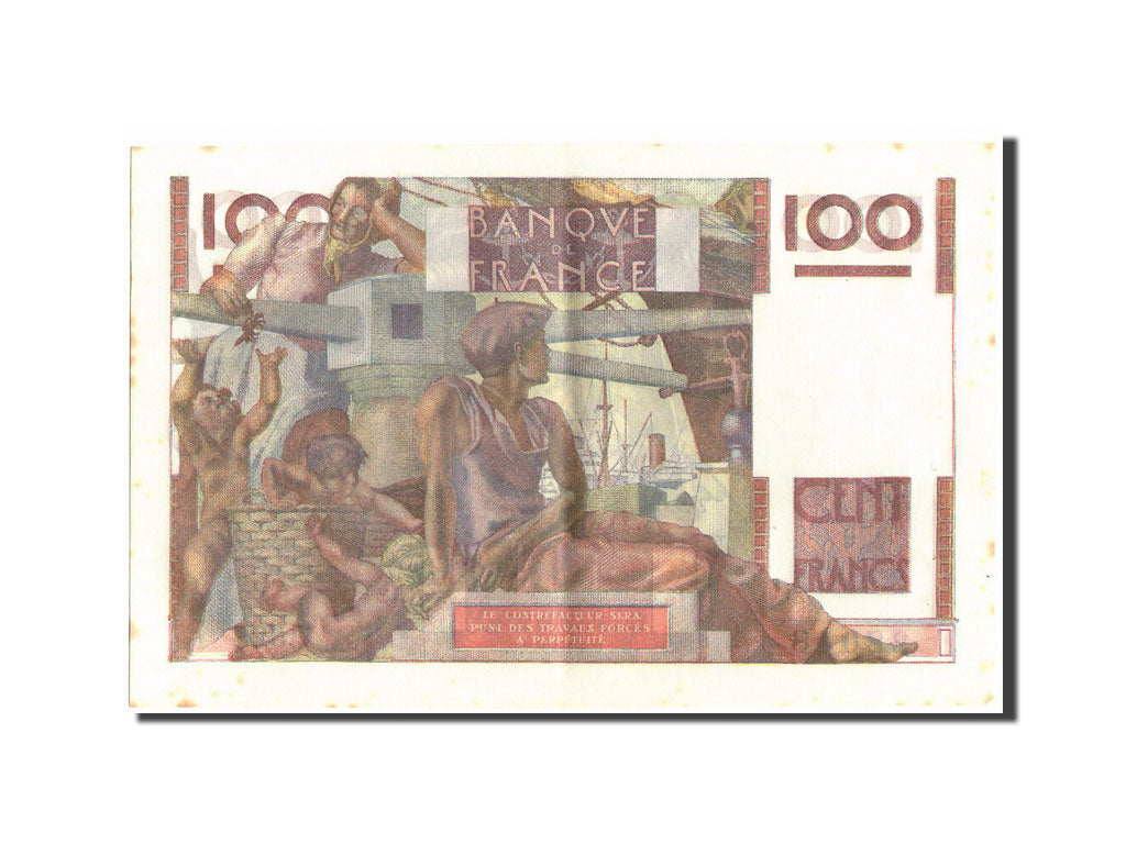 France, 100 Francs, 100 F 1945-1954 ''Jeune Paysan'', 1953, 1953-01-02, KM:12...