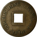 Moneta, Kochinchina Francuska, 2 Sapeque, 1879, Paris, EF(40-45), Bronze