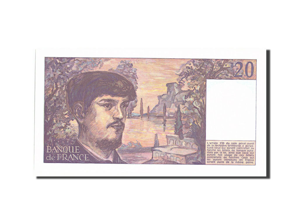 Billete, Francia, 20 Francs, 20 F 1980-1997 ''Debussy'', 1984, 1984, UNC