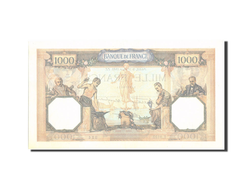 Banconote, Francia, 1000 Francs, 1 000 F 1927-1940 ''Cérès et Mercure'', 1940