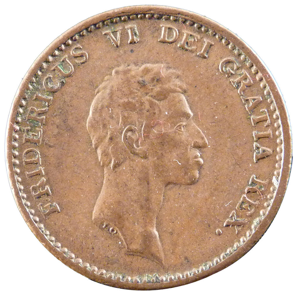 Denmark, 1 Rigsbankskilling, 1813, AU(55-58), Bronze, 5.00