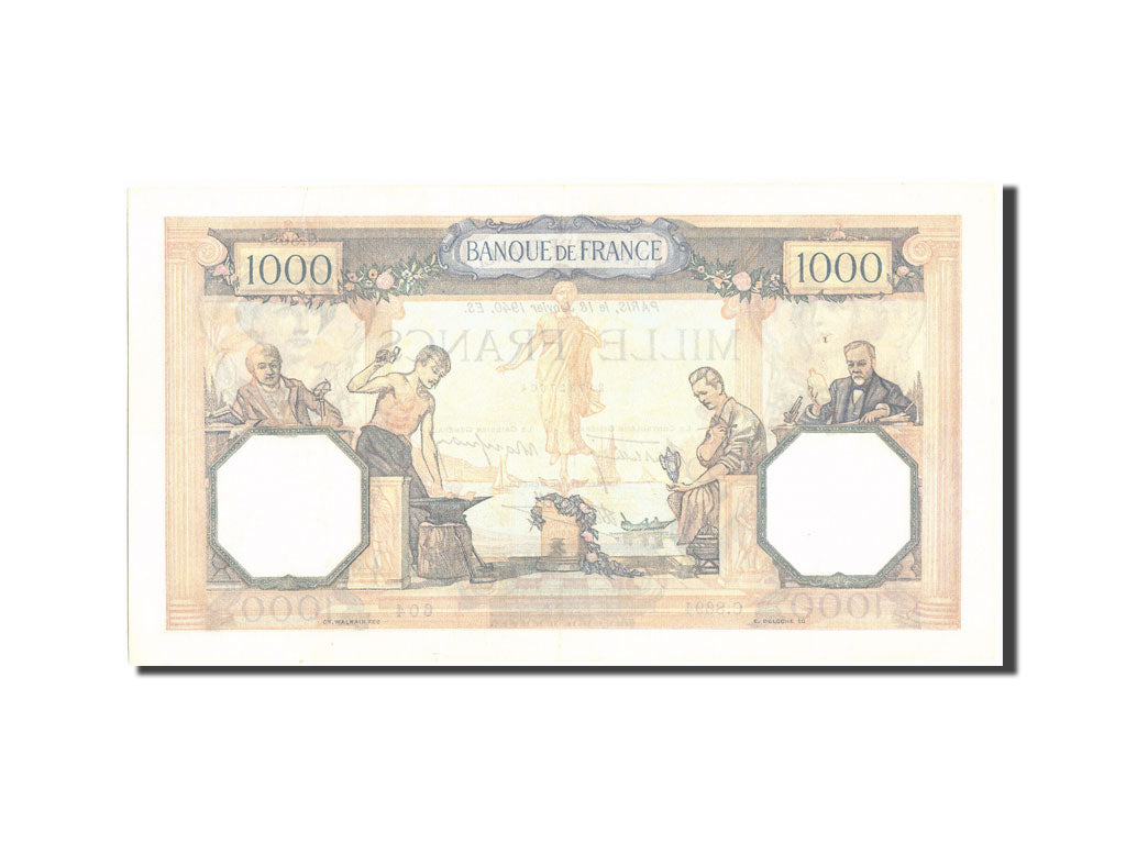 Billete, Francia, 1000 Francs, 1 000 F 1927-1940 ''Cérès et Mercure'', 1940