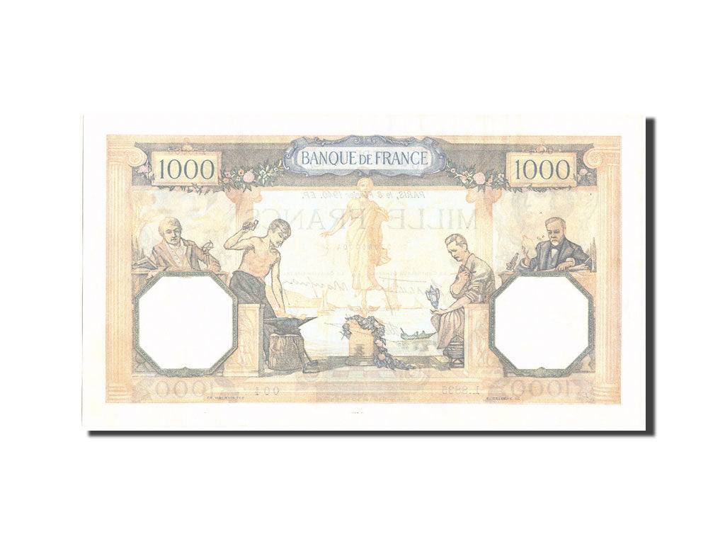Banknot, Francja, 1000 Francs, Cérès et Mercure, 1940, 1940-02-08, UNC(60-62)