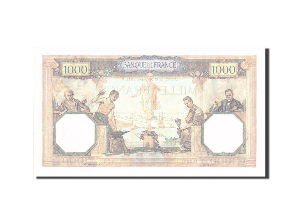 France, 1000 Francs, 1 000 F 1927-1940 ''Cérès et Mercure'', KM:79b, 1932-1...