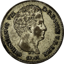 Monnaie, Danemark, Christian VIII, 4 Rigsbankskilling, 1841, Copenhagen, TTB+
